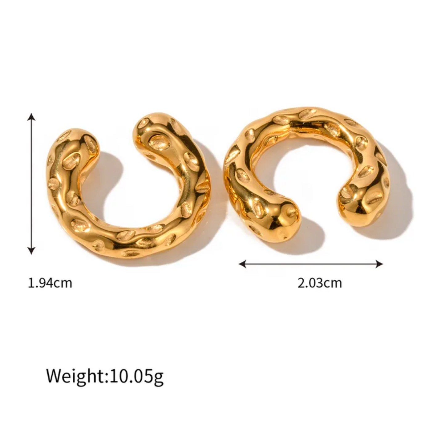 Hammered ear cuff
