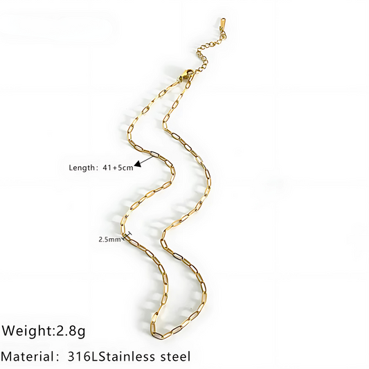 Thin paper clip chain