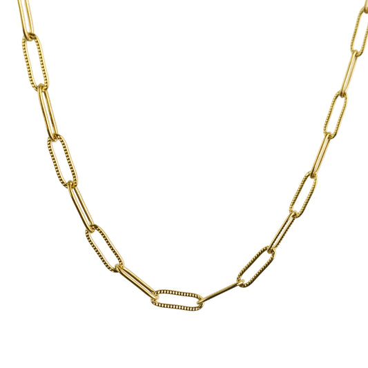 Textured Paper Clip Build Your Charm Necklace