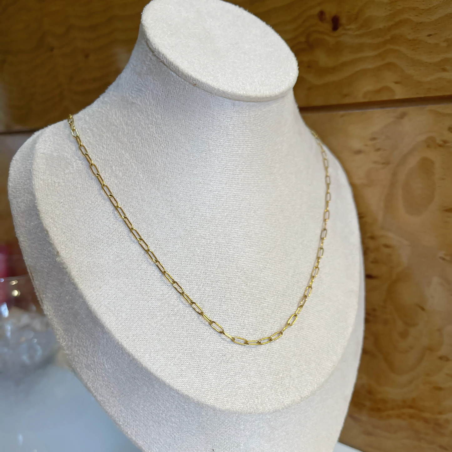 Thin Paper Clip Build Your Charm Necklace